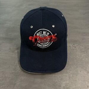 Vintage 90s‎ Cheers Bar Hat Navy Red Boston Cincinnati Pub Restaurant Promo Cap